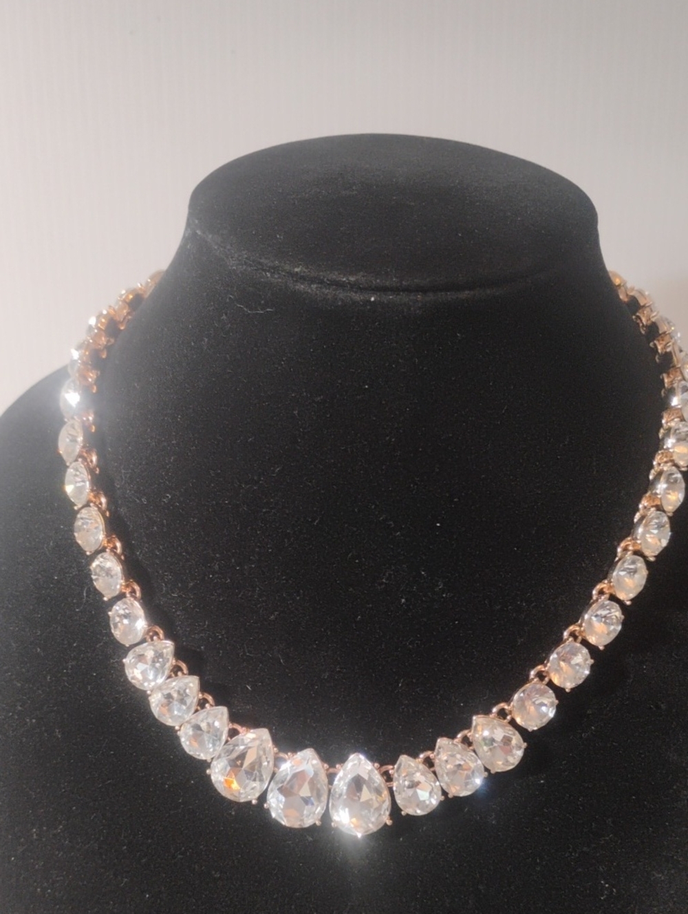 Charter Club Gold Tone Crystal Statement Necklace Vintage And Like New!